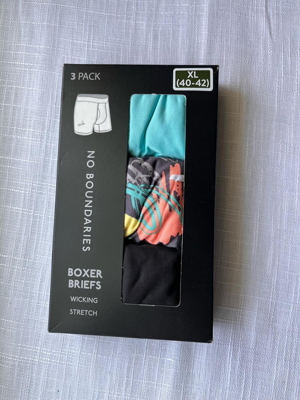George Men’s Boxer Briefs 3-Pack - Teal, Multicolor, Black